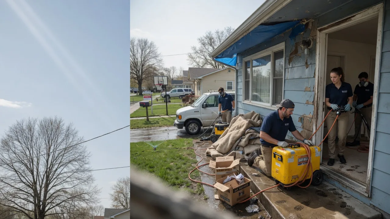 Basement Flood Cleanup in Cherry Valley, IL near me